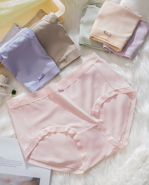 Modal Comfortable Cotton Women Mid-Rise Underwear 6 Packs