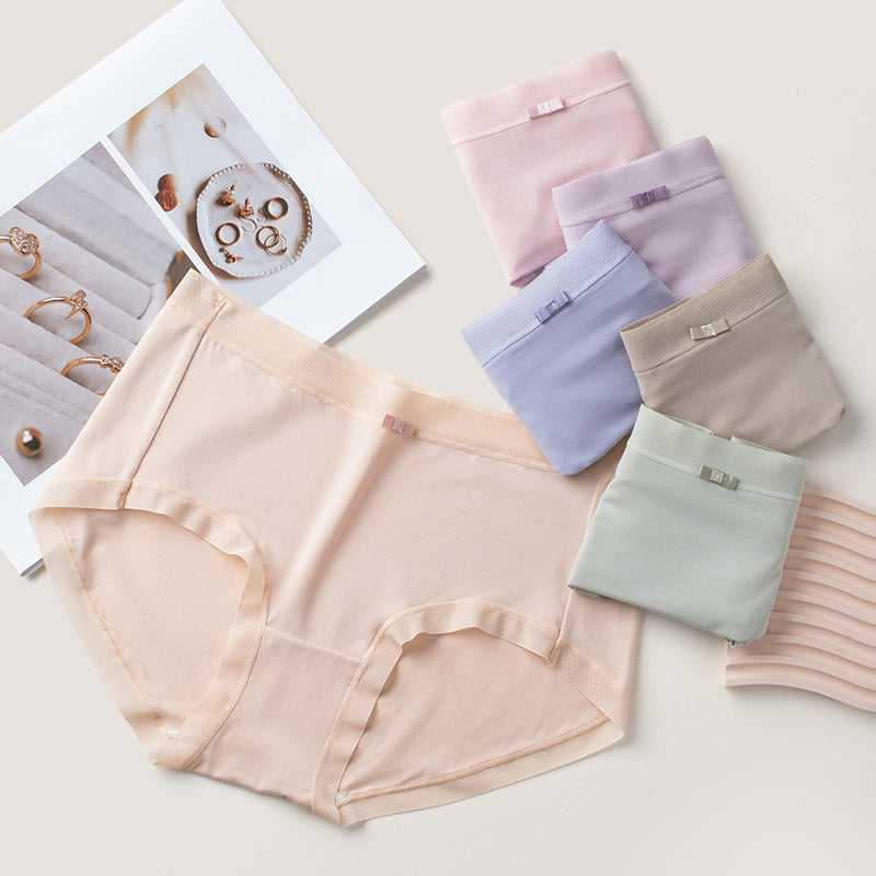 Modal Comfortable Cotton Women Mid-Rise Underwear 6 Packs